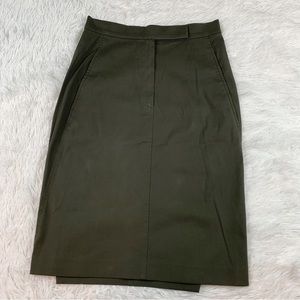 MaxMara olive green pencil skirt knee length workwear